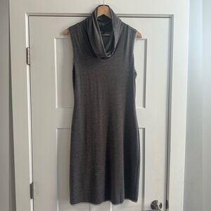 Market & Spruce Sleeveless Taupe Cowl Neck Dress